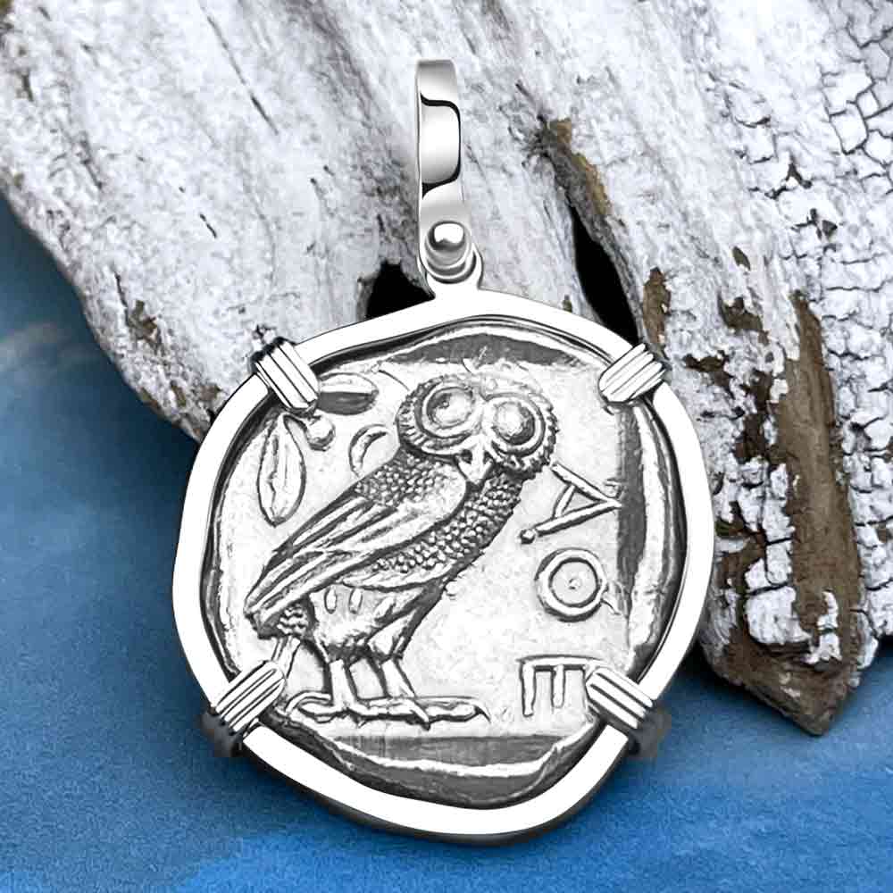 Antique Silver Plated Brass Greek Mythology Athena Coin Archangel Michael  Pendant With Owl Relief Art Handmade Designer Jewelry Gift From  Lanvinryjewelry, $45.23 | DHgate.Com