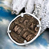 Byzantine Bronze Follis Coin - May Jesus Christ Conquer, in a Sterling Silver Pendant