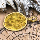 Rare Pirate Era Toledo Mint Circa 1565 22K Gold Two Escudo - the Legendary Doubloon - 18K Gold Pendant