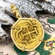 RARE Dated 1632 Pirate Era 22K Gold Four Escudo - the Legendary Doubloon - 18K Gold Pendant