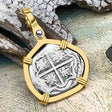 Atocha Era Land Find Spanish 1 Reale Piece of Eight 14K Gold Pendant 