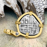 Atocha Era Land Find Spanish 1 Reale Piece of Eight 14K Gold Pendant 