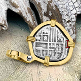 Atocha Era Land Find Spanish 1 Reale Piece of Eight 14K Gold Pendant 