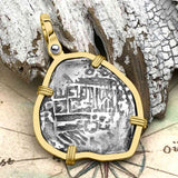 Atocha Era Land Find Spanish 2 Reale Piece of Eight 14K Gold Pendant