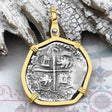 Atocha Era Land Find Spanish 2 Reale Piece of Eight 14K Gold Pendant