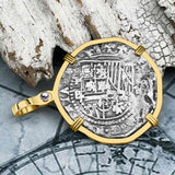 Atocha Era Land Find Spanish 2 Reale Piece of Eight 14K Gold Pendant