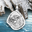 1652 Consolacion Shipwreck Pirate Era Spanish 1 Reale Piece of Eight 14K White Gold Pendant