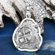 1662 Consolacion Shipwreck Pirate Era Spanish 1 Reale Piece of Eight 14K White Gold Pendant