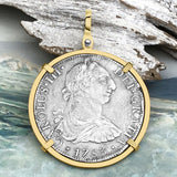 STUNNING Grade 1 Plus - El Cazador Shipwreck 1783 8 Reale "Piece of 8" 14K Gold Treasure Coin Pendant