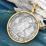 STUNNING Grade 1 Plus - El Cazador Shipwreck 1783 8 Reale "Piece of 8" 14K Gold Treasure Coin Pendant