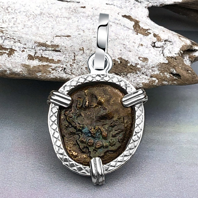 Biblical Widow's Mite Sterling Silver Pendant