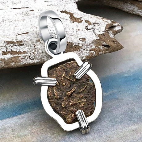 Biblical Widow's Mite Sterling Silver Pendant