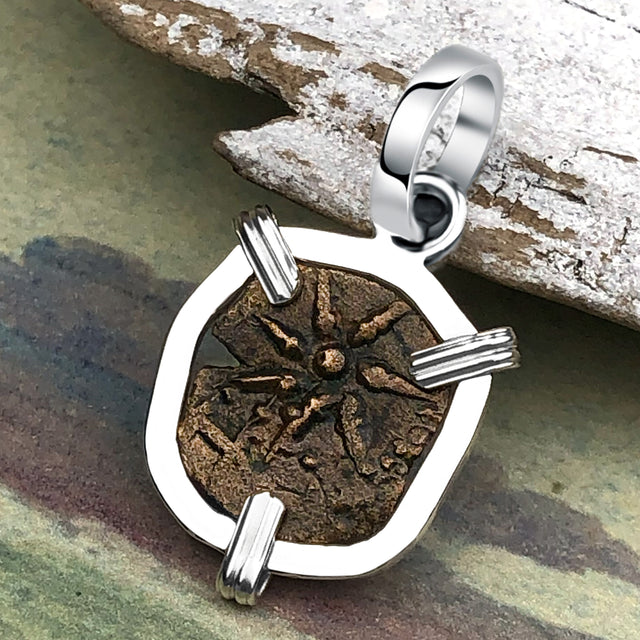 Biblical Widow's Mite Sterling Silver Pendant