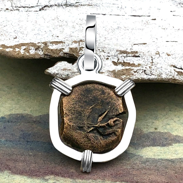 Biblical Widow's Mite Sterling Silver Pendant
