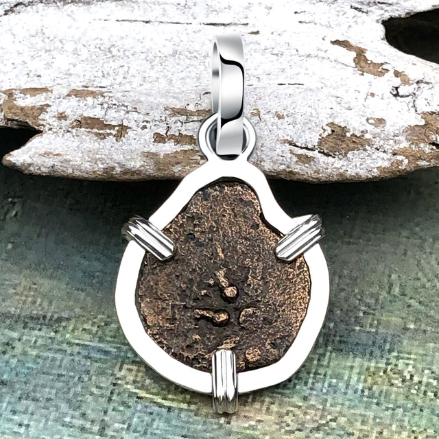 Biblical Widow's Mite Sterling Silver Pendant