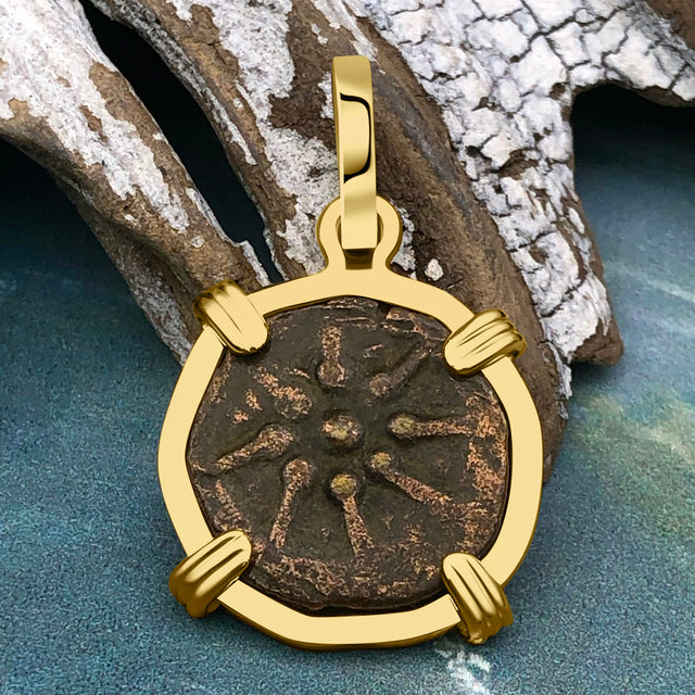 Biblical Widow's Mite 14K Gold Pendant