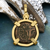 Biblical Widow's Mite 14K Gold Pendant