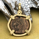Biblical Widow's Mite 14K Gold Pendant