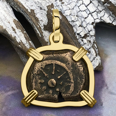 Biblical Widow's Mite 14K Gold Pendant