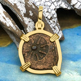 Biblical Widow's Mite 14K Gold Pendant