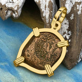 Biblical Widow's Mite 14K Gold Pendant