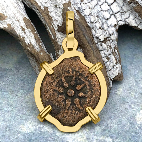 Biblical Widow's Mite 14K Gold Pendant