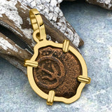 Biblical Widow's Mite 14K Gold Pendant