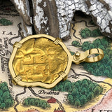 Pirate Era Circa 1615 22K Gold Two Escudo - the Legendary Doubloon - 18K Gold Pendant