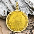 1792 Spanish 22K Gold Portrait 4 Escudo - the Legendary Pirate Era Doubloon - 18K Gold Pendant