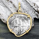 Mel Fisher's Atocha 4 Reale Shipwreck Coin 14K Gold Pendant