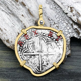 Mel Fisher's Atocha 4 Reale Shipwreck Coin 14K Gold Pendant