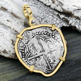 Mel Fisher's Atocha 4 Reale Shipwreck Coin 14K Gold Pendant