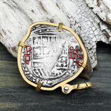 Mel Fisher's Atocha 4 Reale Shipwreck Coin 14K Gold Pendant