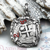 1756 Pirate Era Spanish 2 Reale Piece of 8 Sterling Silver TORTUGA COLLECTION Pendant 