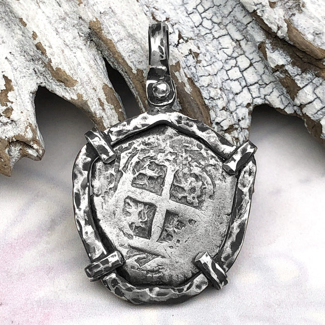 1765 Pirate Era Spanish 2 Reale Piece of 8 Sterling Silver TORTUGA COLLECTION Pendant