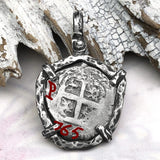 1765 Pirate Era Spanish 2 Reale Piece of 8 Sterling Silver TORTUGA COLLECTION Pendant