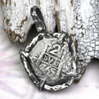 1765 Pirate Era Spanish 2 Reale Piece of 8 Sterling Silver TORTUGA COLLECTION Pendant