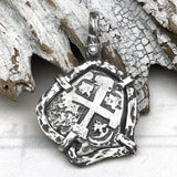1768 Pirate Era Spanish 2 Reale Piece of 8 Sterling Silver TORTUGA COLLECTION Pendant