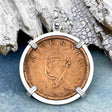 1805 Celtic Harp Irish Copper Half Penny Dublin Hoard Sterling Silver Pendant