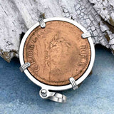 1805 Celtic Harp Irish Copper Half Penny Dublin Hoard Sterling Silver Pendant