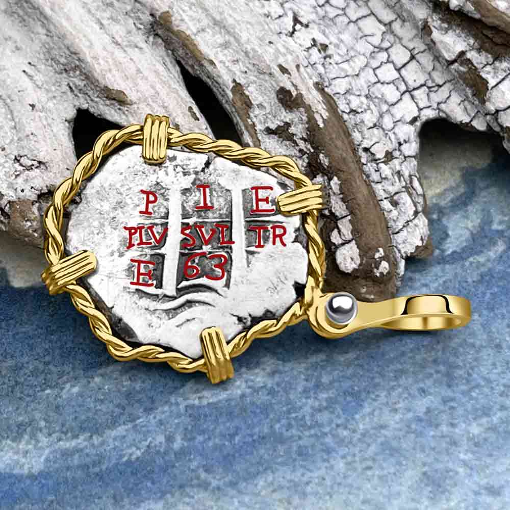 1663 Consolacion Shipwreck Pirate Era 1 Reale Cob 14K Gold Pendant