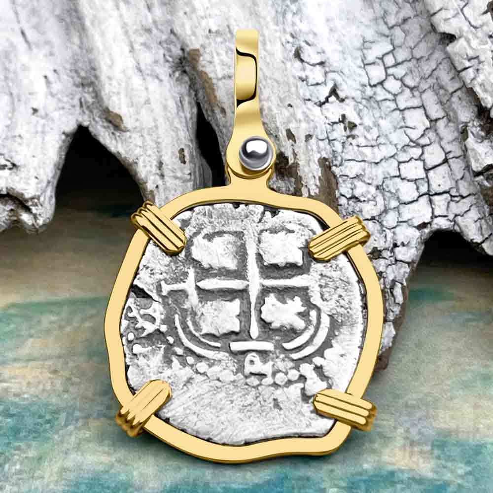 1656 Consolacion Shipwreck Pirate Era 1 Reale Cob 14K Gold Pendant