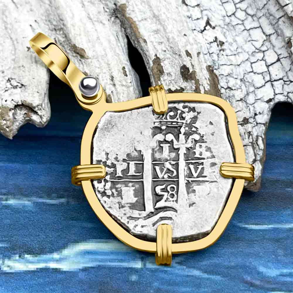 1658 Consolacion Shipwreck Pirate Era 1 Reale Cob 14K Gold Pendant 