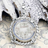 Siam Porcelain Gaming Token - from the Era of "The King & I" - Sterling Silver Pendant 