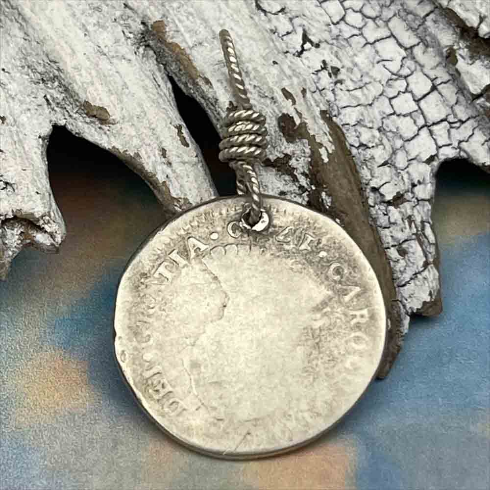 Pirate Chic Silver 1 Reale Spanish Portrait Dollar Dated 1780 - the Legendary &quot;Piece of Eight&quot; Pendant