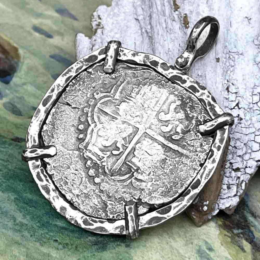 Mel Fisher&#39;s Atocha 8 Reale Shipwreck Coin TORTUGA COLLECTION Sterling Silver Pendant