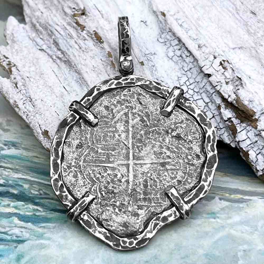 Mel Fisher's Atocha 8 Reale Shipwreck Coin TORTUGA COLLECTION Sterling Silver Pendant