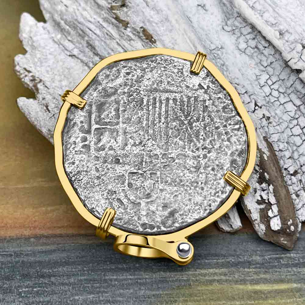 Mel Fisher&#39;s Atocha 8 Reale Shipwreck Coin 14K Gold Pendant
