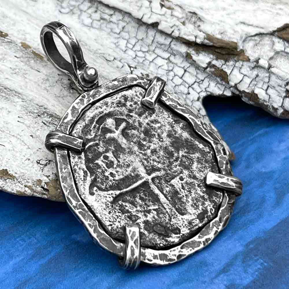 Concepcion Shipwreck Spanish 4 Reale Silver Piece of Eight Sterling Silver TORTUGA COLLECTION Pendant