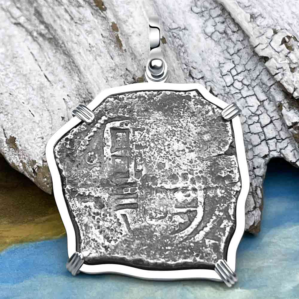 Concepcion Shipwreck 4 Reale Silver Piece of 8 Sterling Silver Pendant